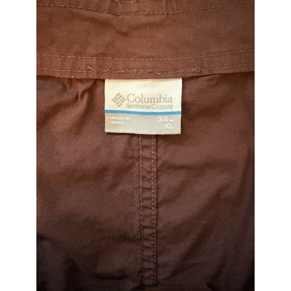 Columbia Mens Burgundy Straight‎ Fit Casual Shorts Size 34 - Picture 3 of 9